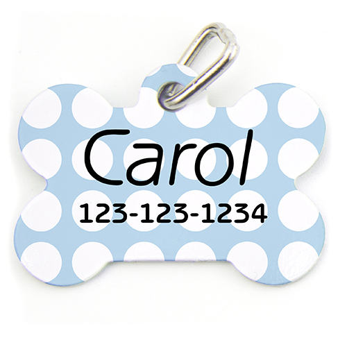 Aqua Dots, Bone Shape Personalised Dog Tag