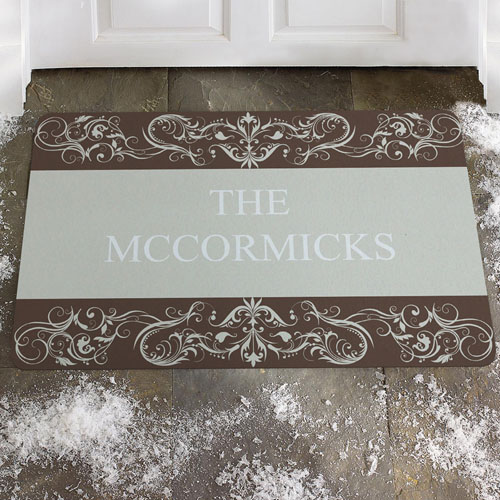 Create Your Own Brown Swirl Door Mat