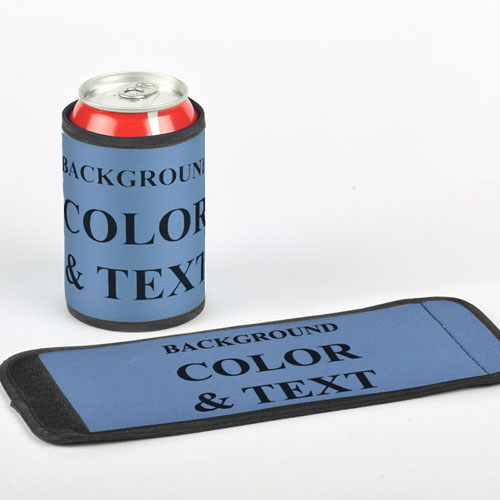 Background Colour & Text Can And Bottle Wrap