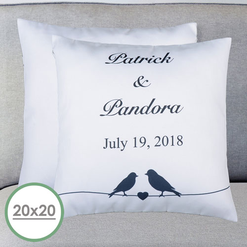 Wedding Couple Personalised Large Pillow Cushion Cover 20