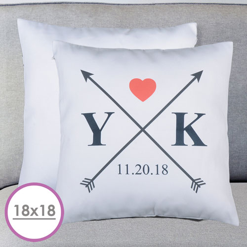 Wedding Arrow Personalised Large Cushion 18