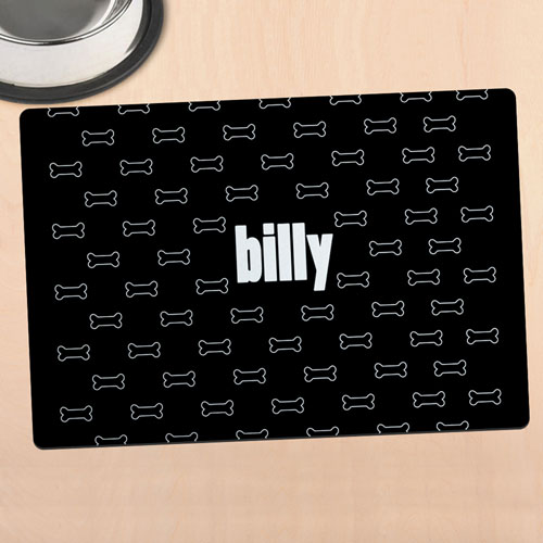 Black Doggie Personalised Meal Mat