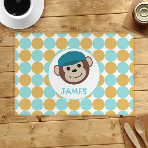 Monkey Boy Personalised Placemat