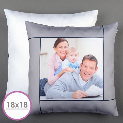 Grey Personalised Large Cushion 18