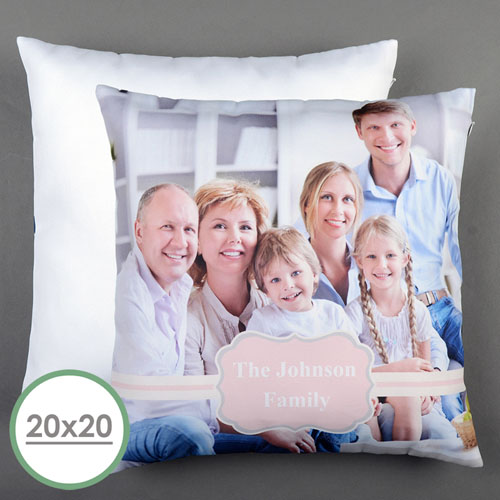 Pink Frame Personalised Large Pillow Cushion Cover 20