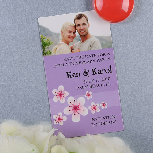 Create And Print Lavender Flourish Personalised Photo Magnet 2