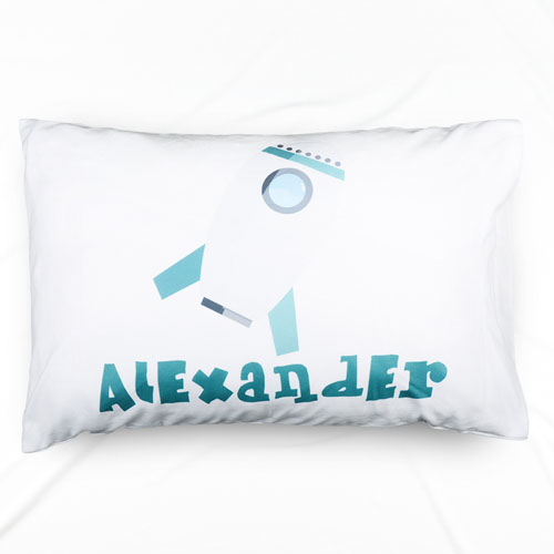Rocket Personalised Name Pillowcase