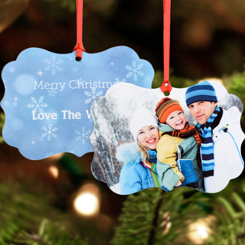 Snowflake Personalised Metal Ornament