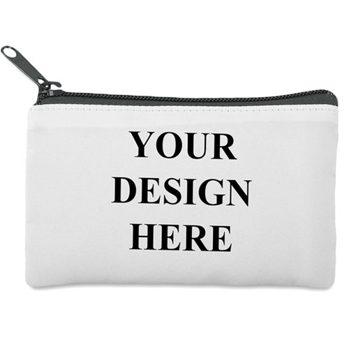 Custom Full Colour Print Medium (2 Side Same Image) Grey Zipper Cosmetic Bag