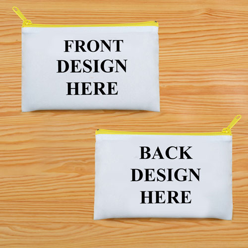 Custom Full Colour Print Medium (2 Side Different Image) Yellow Cosmetic Bag