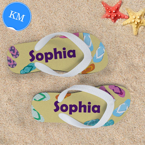 Flip Flop Design Personalised Flip Flops, Kids Medium