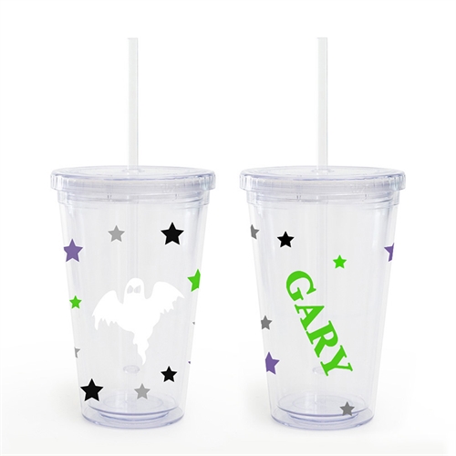 Ghost Personalised Halloween Acrylic Double Wall Tumbler