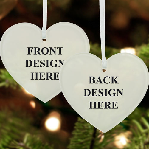 Custom Full Colour Acrylic Ornament Heart Shape (2 Side)