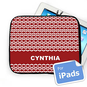 Custom Name Red Chain Ipad Sleeve