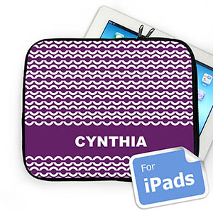 Custom Name Purple Chain Ipad Sleeve