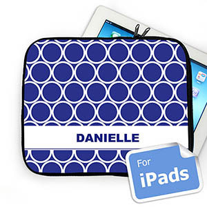 Custom Name Blue Hoopla Ipad Sleeve
