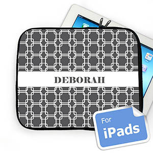 Custom Name Grey Links Ipad Sleeve