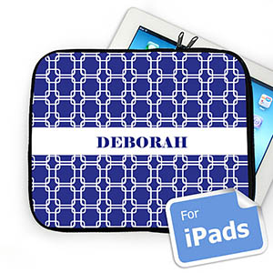 Custom Name Blue Links Ipad Sleeve
