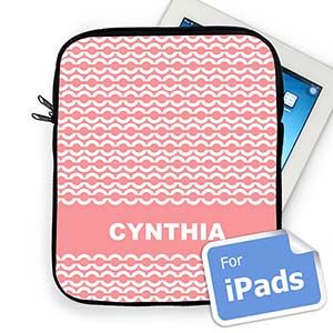 Custom Name Pink Chain Ipad Sleeve