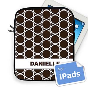 Custom Name Chocolate Hoopla Ipad Sleeve