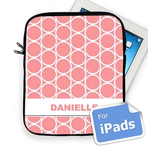 Custom Name Pink Hoopla Ipad Sleeve
