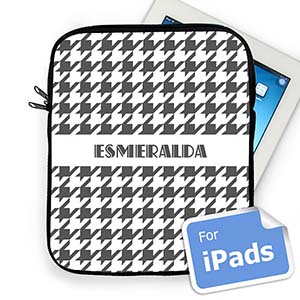 Custom Name Grey Hounds Tooth Ipad Sleeve