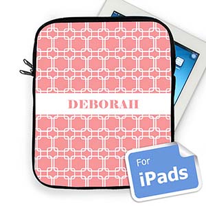 Custom Name Pink Links Ipad Sleeve