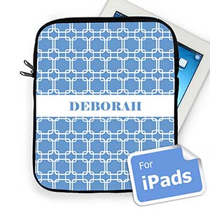 Custom Name Sky Blue Links Ipad Sleeve