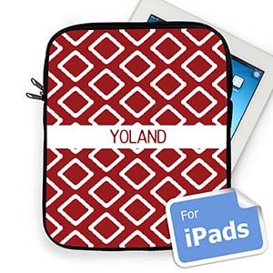 Custom Name Red Lkat Ipad Sleeve