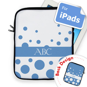 Custom Front And Back Sky Retro Circles Ipad Sleeve