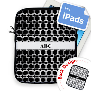 Custom Front And Back Black Links Ipad Sleeve