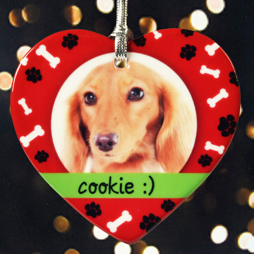 Personalised Dear Santa Pet Heart Shaped Ornament