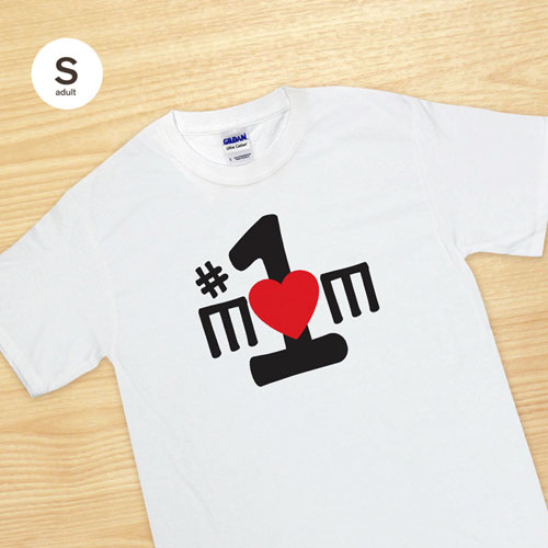 Custom Print #1 mum White Adult Small T Shirt